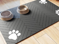 Pet Feeding Mat - Absorbent Pet Placemat for Food & Water Bowl with Waterproof Rubber Backing, Quick Dry Drinking Mat for Dogs & Cats  Visit the DK177 Store